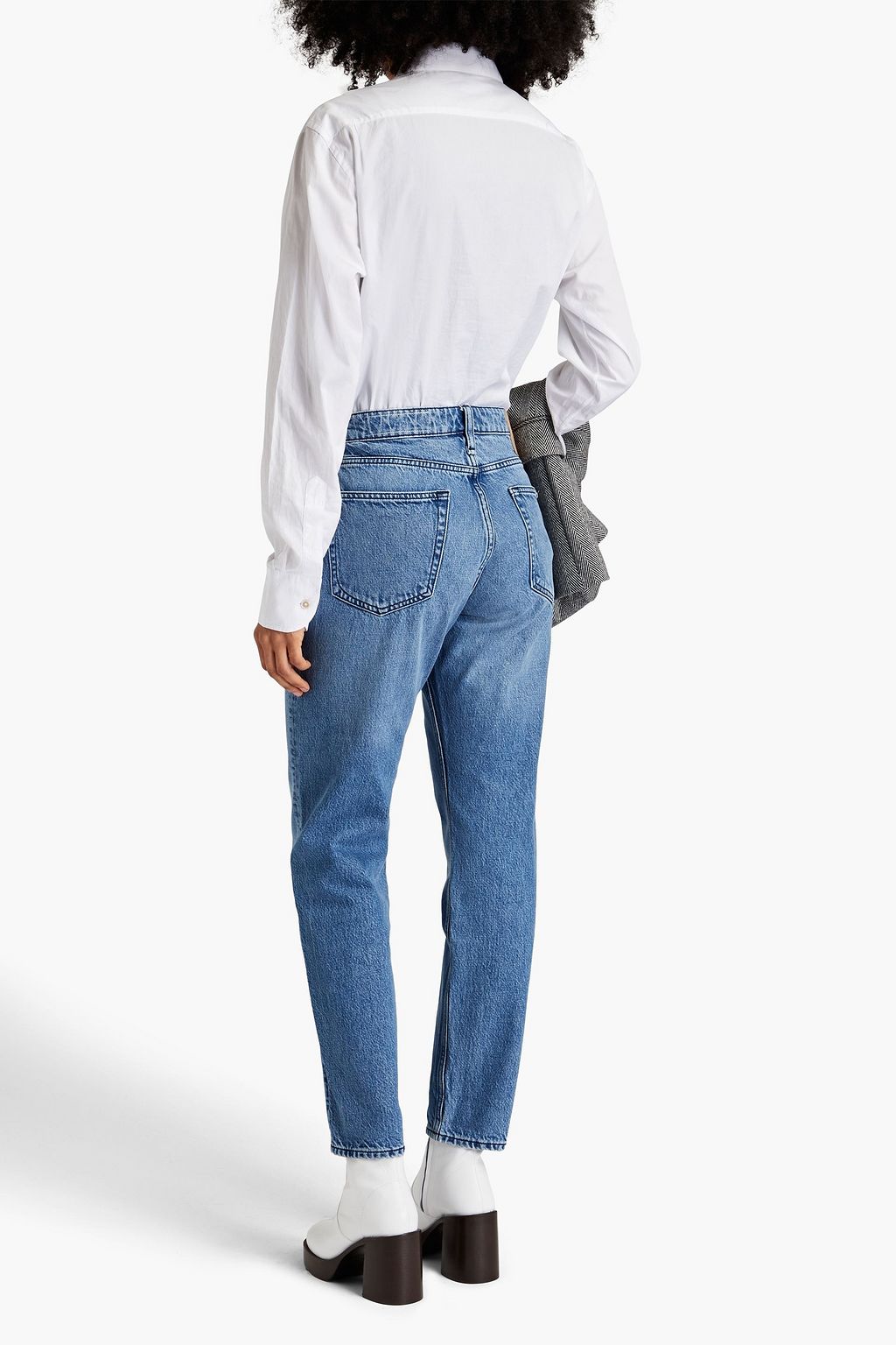 RAG & BONE بنطلون جينز ’روزا’ بقصة بوي فريند بلون باهت