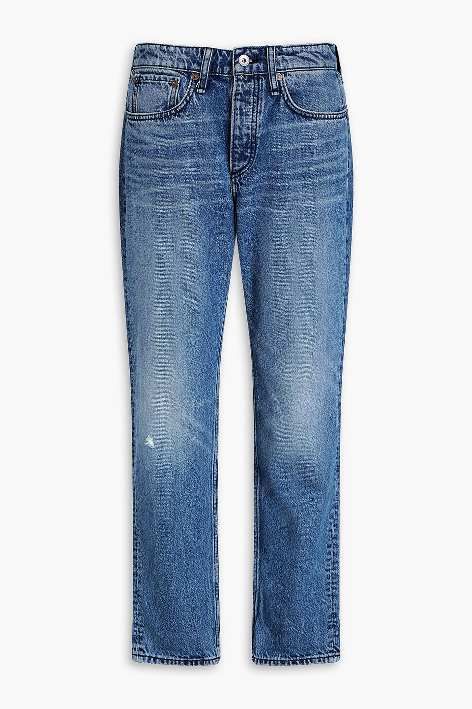 Rag & Bone Rosa Faded Boyfriend Jeans In Mid Denim