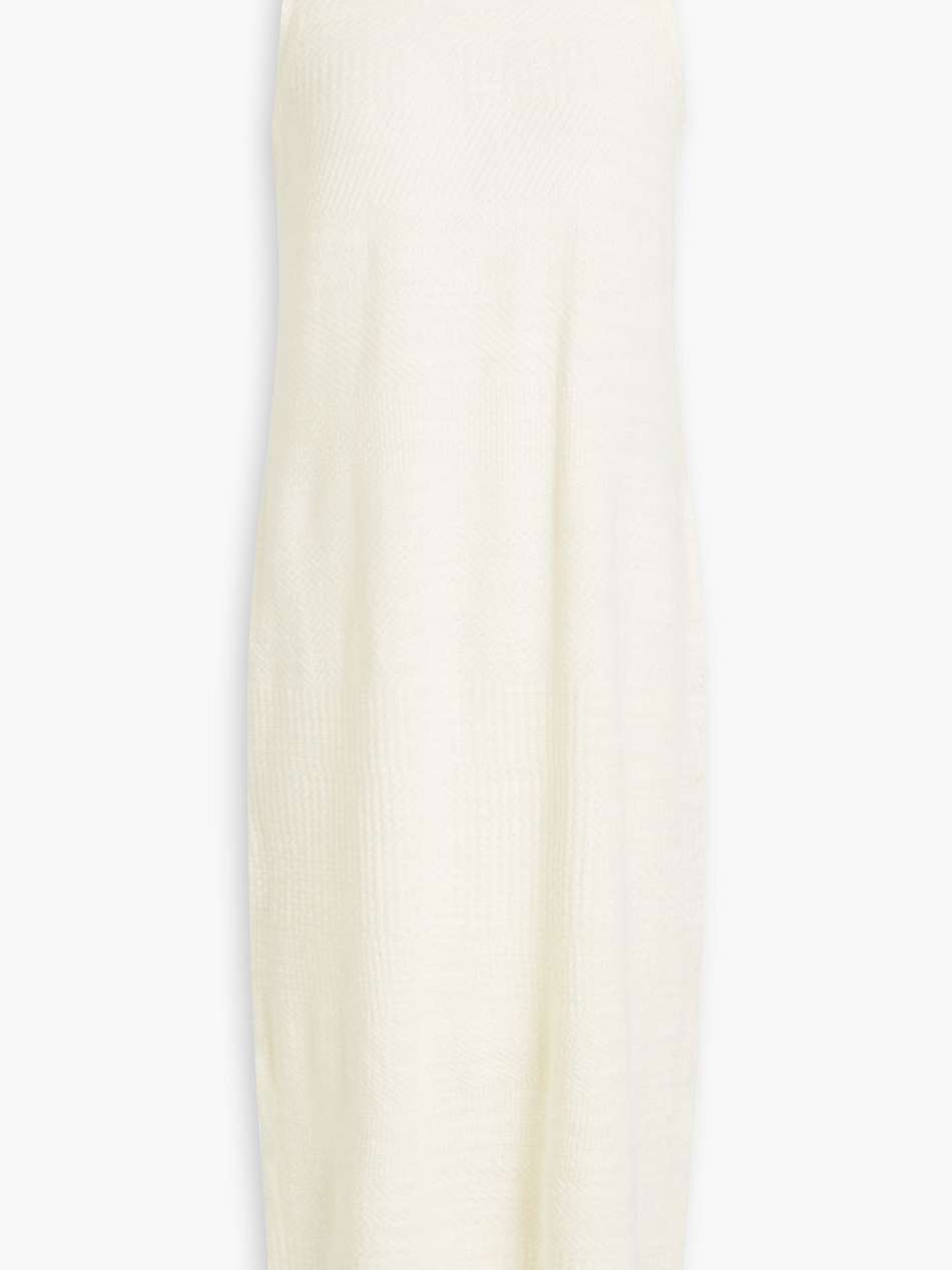 lucy cotton-tweed midi dress