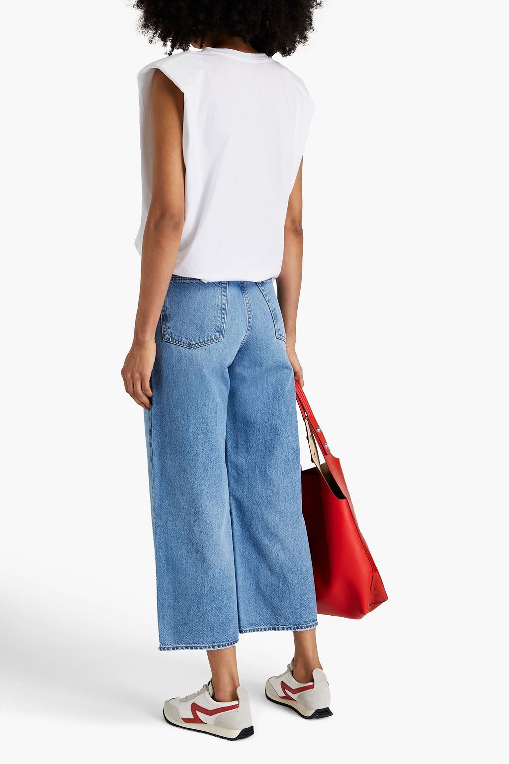 RAG & BONE Maya faded high-rise wide-leg jeans