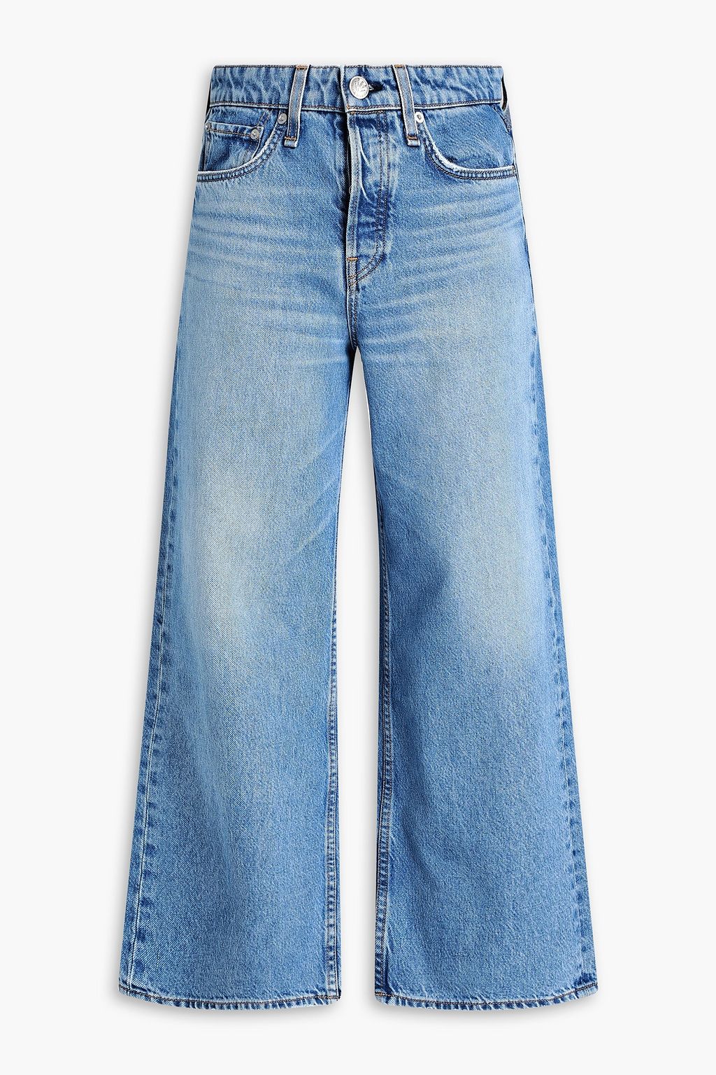 RAG & BONE Maya faded high-rise wide-leg jeans | THE OUTNET