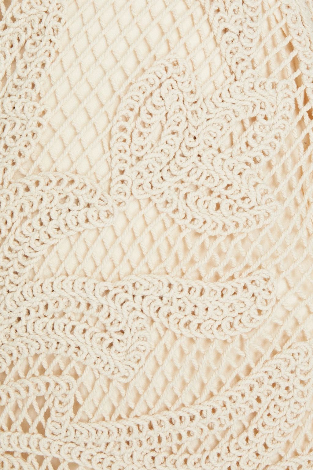MAJE Crochet mini skirt