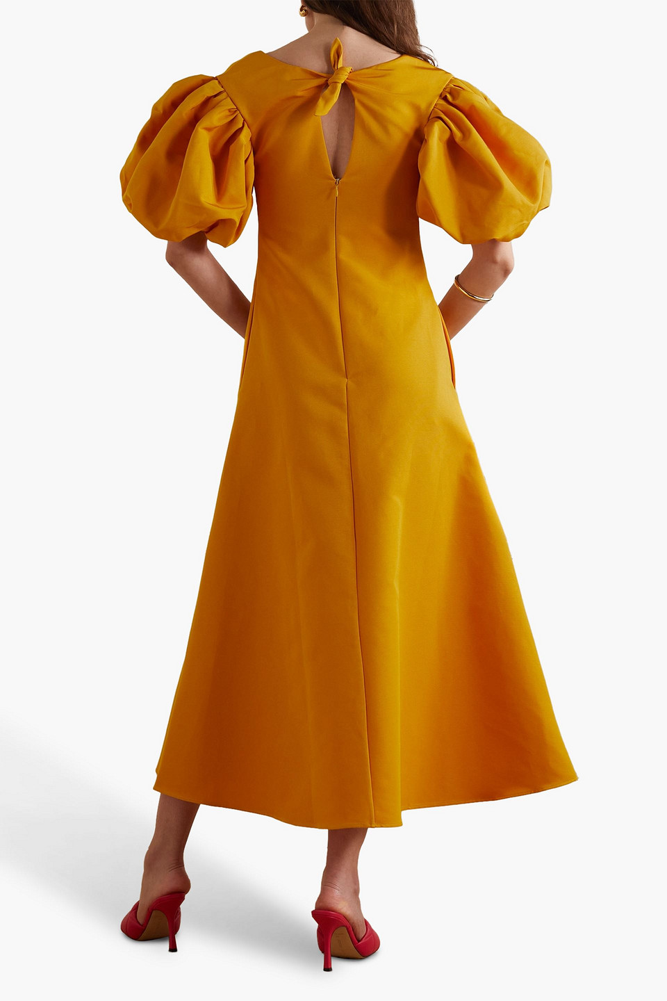 Rosie Assoulin Wind In Your Sails Dress In Saffron