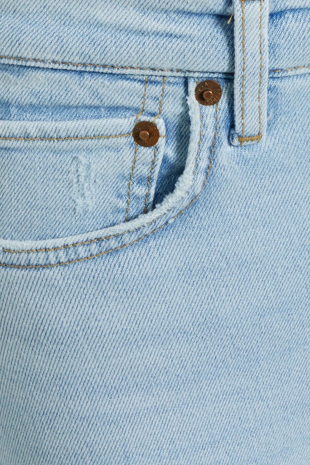 RE/DONE 70s Stove Pipe cropped distressed high-rise straight-leg jeans