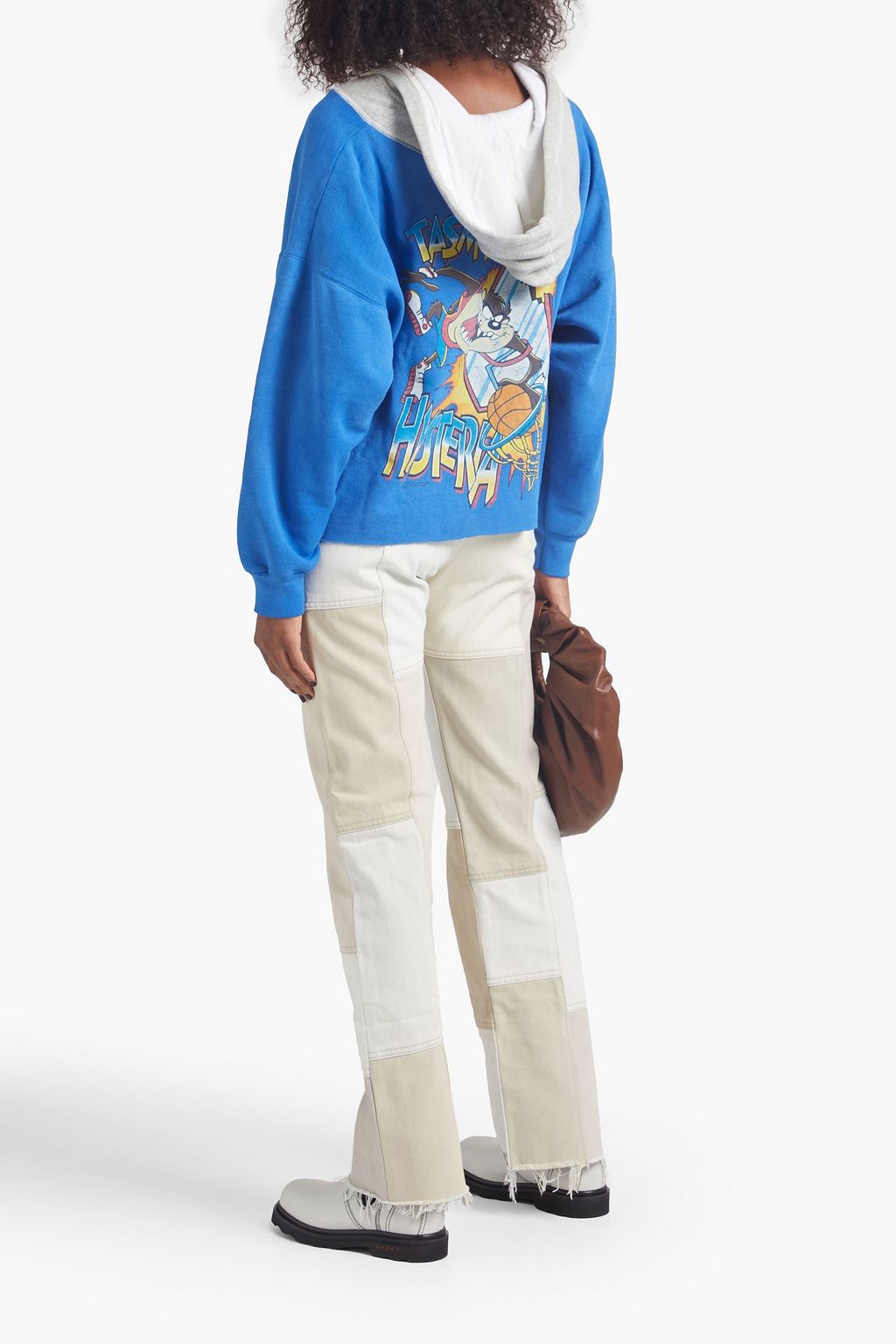 RE/DONE WITH LEVI'S 70s patchwork high-rise wide-leg jeans