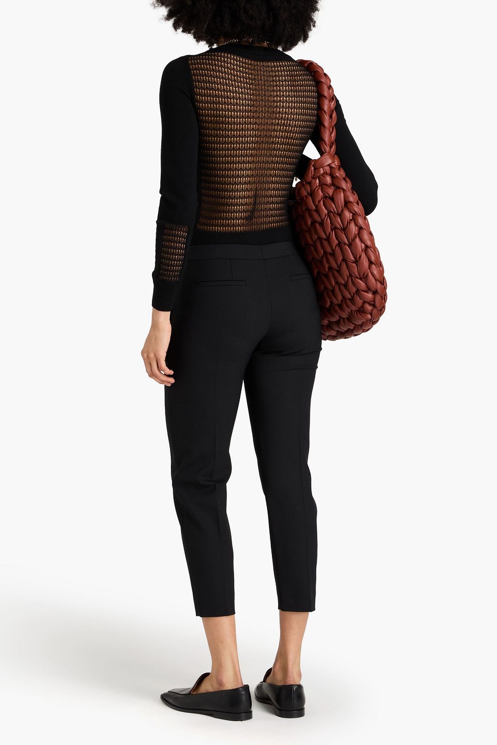 CHLOÉ ストレッチウール クロップド スリムレッグパンツ