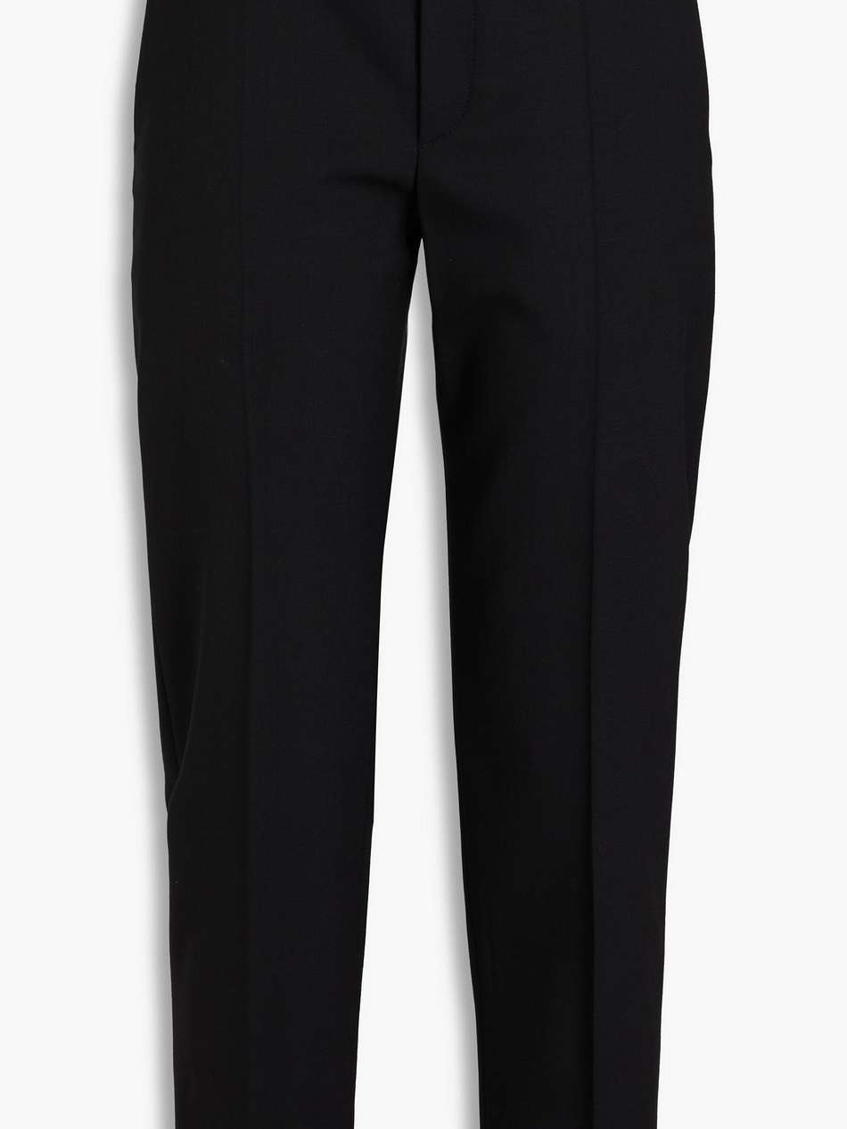 cropped stretch-wool slim-leg pants