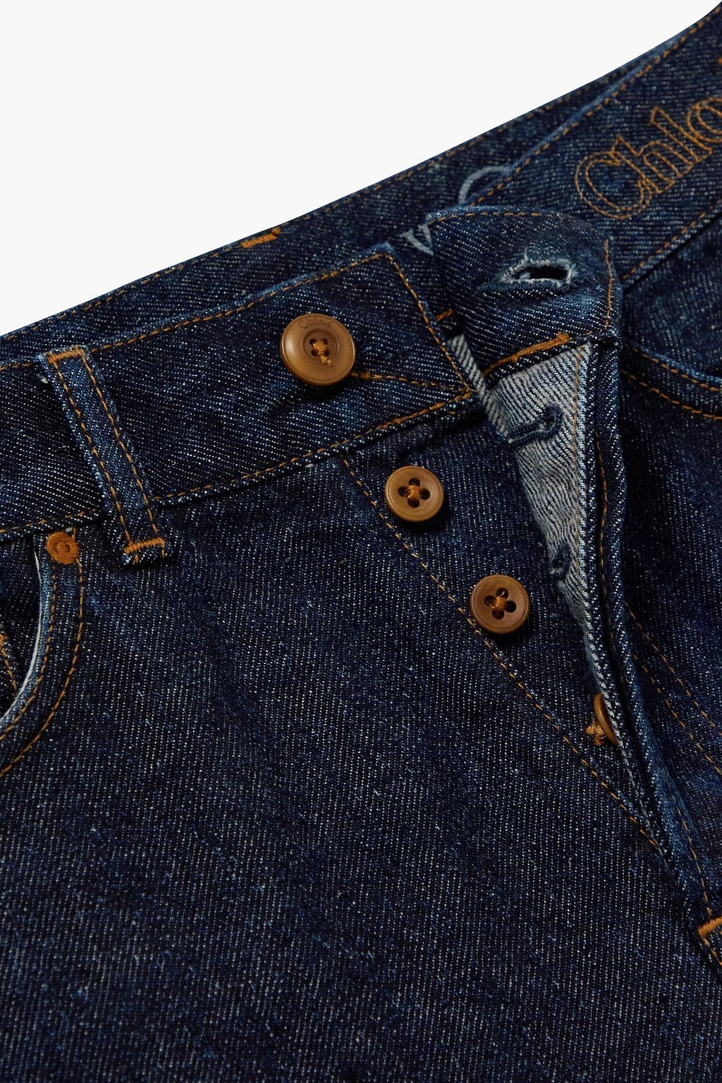 CHLOÉ جينز بحواف واسعة ومسترخية وبخصر عالٍ
