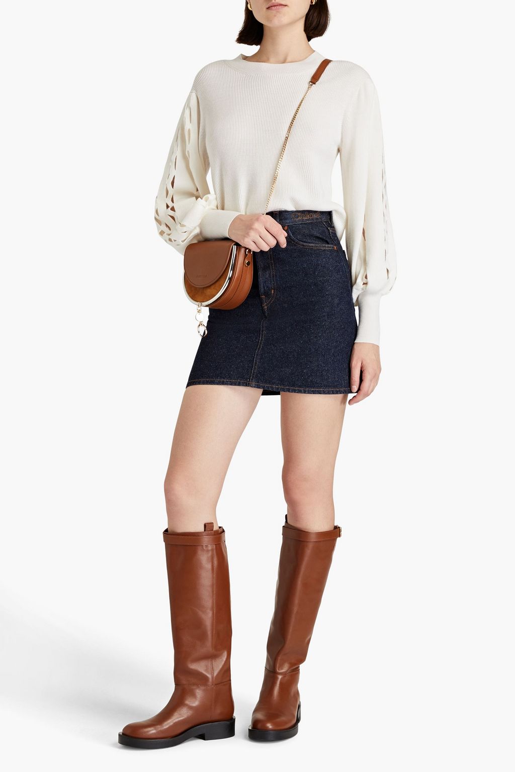 CHLOÉ Denim mini skirt