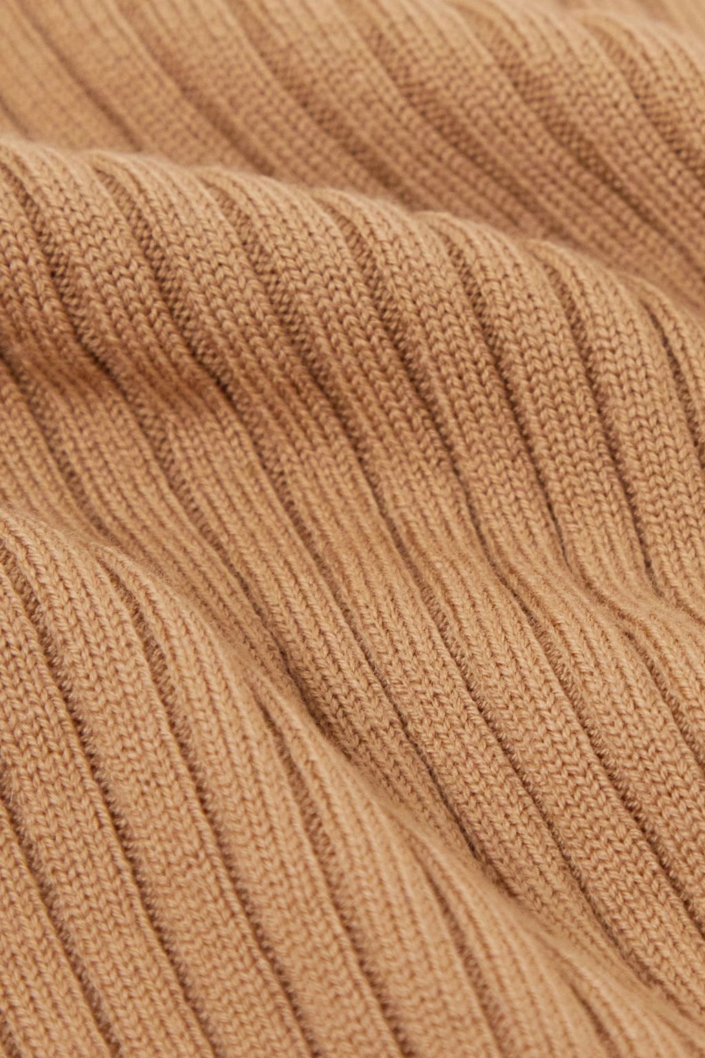 CHLOÉ بلوزة بتصميم مكشوف الكتفين من مزيج الكشمير والصوف بنمط مضلّع