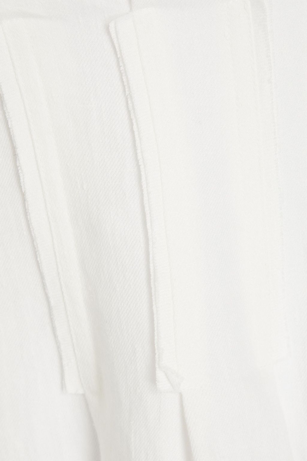 CHLOÉ Ruffled pleated linen midi dress