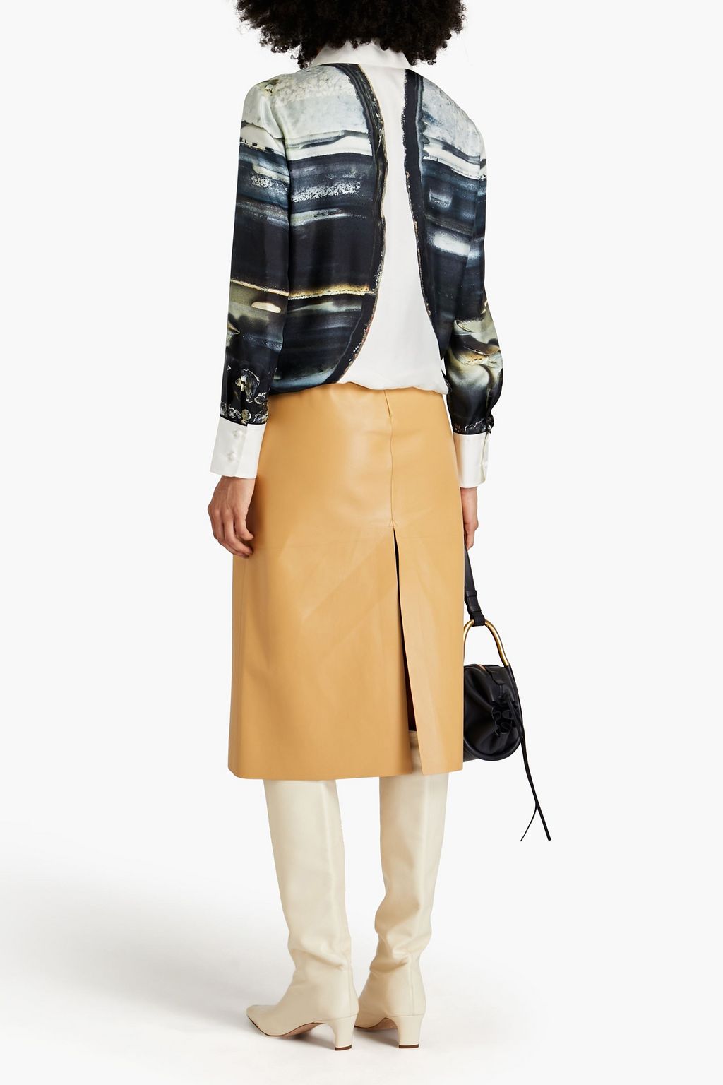 CHLOÉ Printed silk-twill shirt