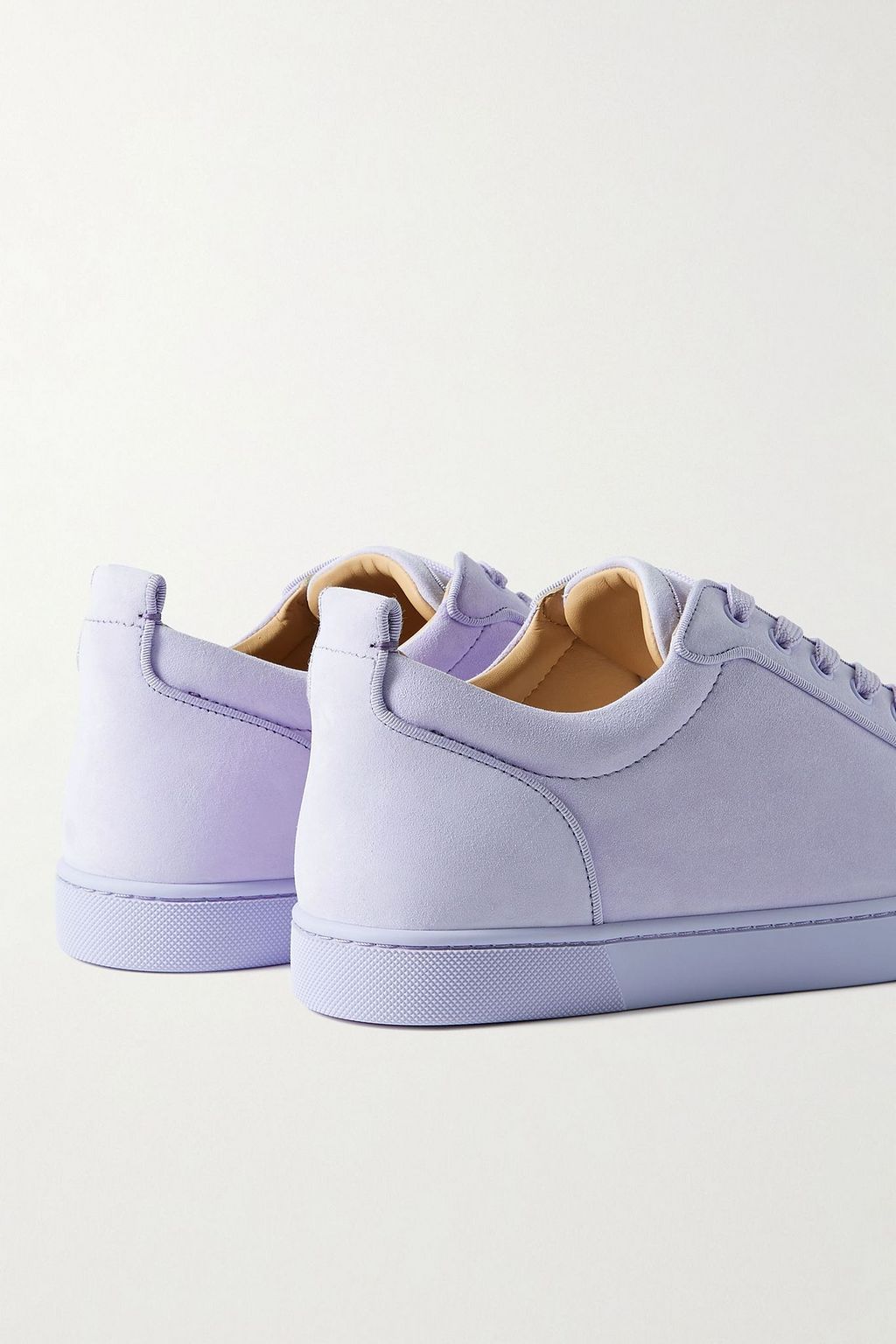 CHRISTIAN LOUBOUTIN Louis Junior Orlato grosgrain-trimmed suede sneakers