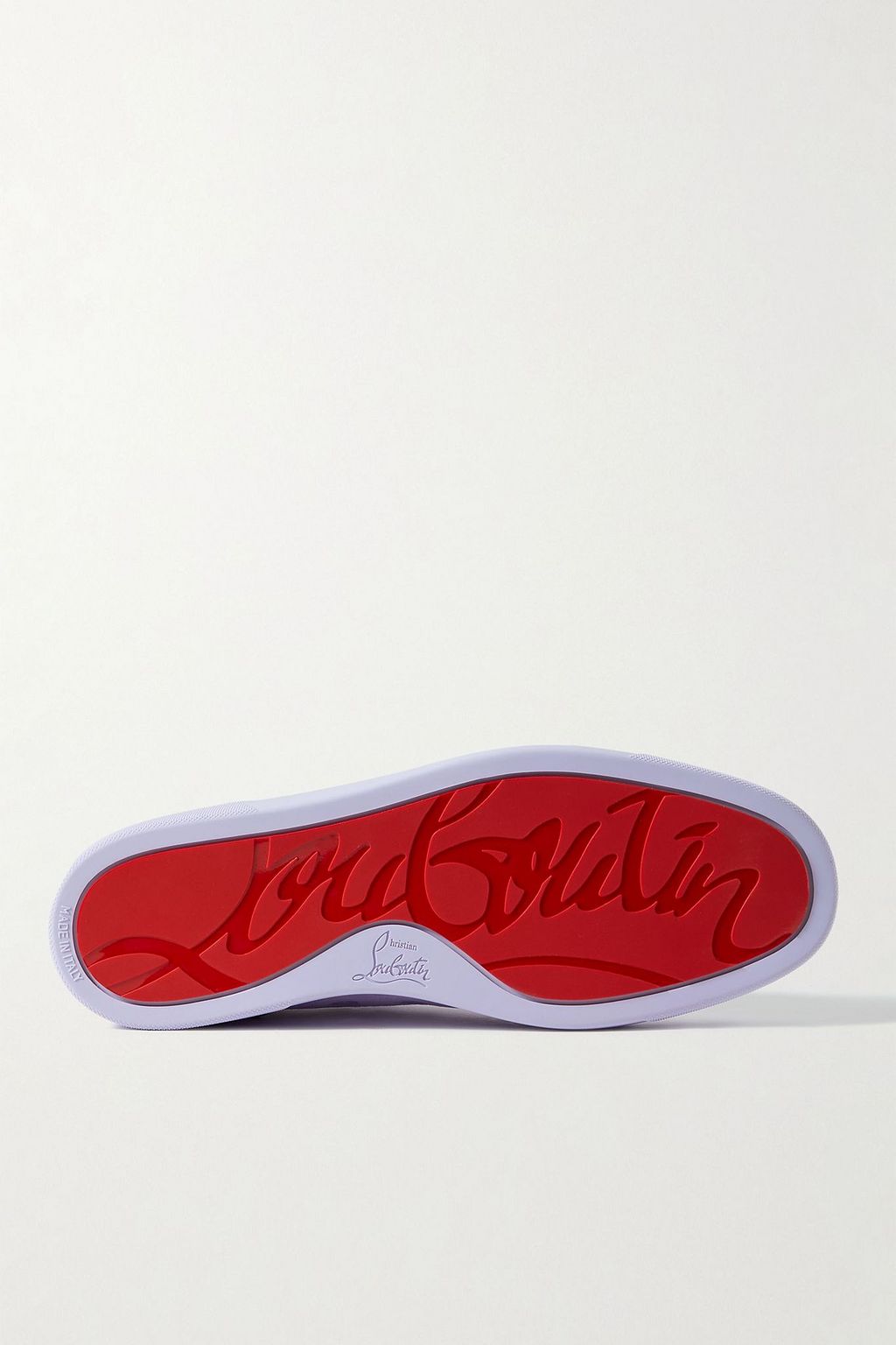 CHRISTIAN LOUBOUTIN Louis Junior Orlato grosgrain-trimmed suede sneakers