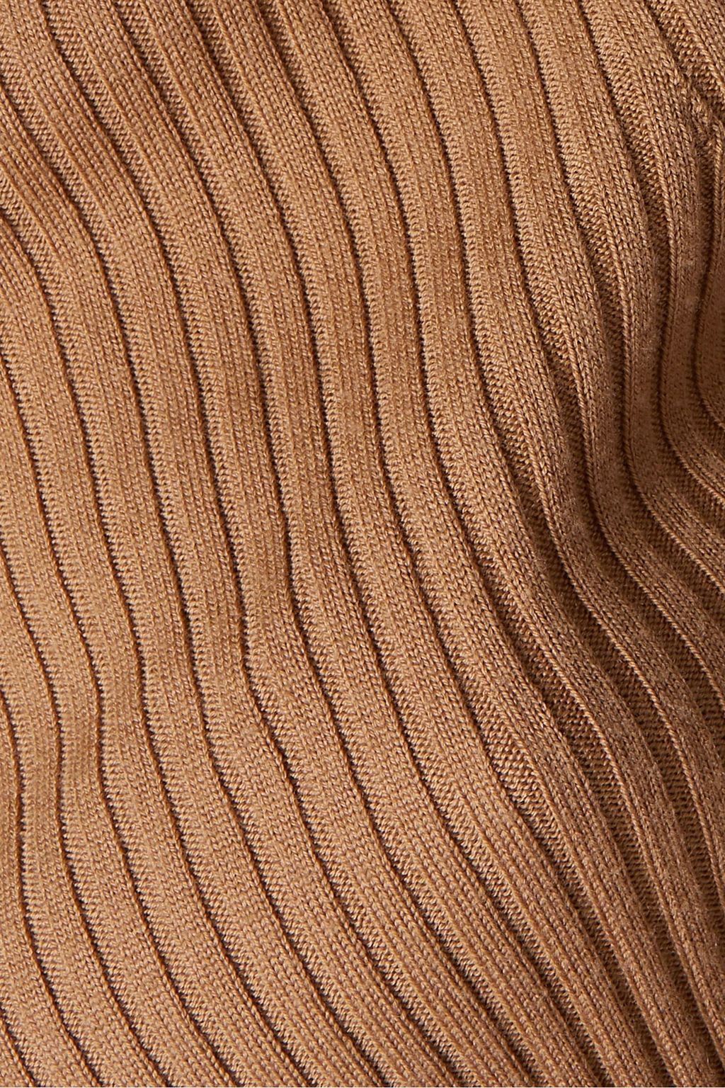 CHLOÉ Ribbed wool and cashmere-blend turtleneck sweater