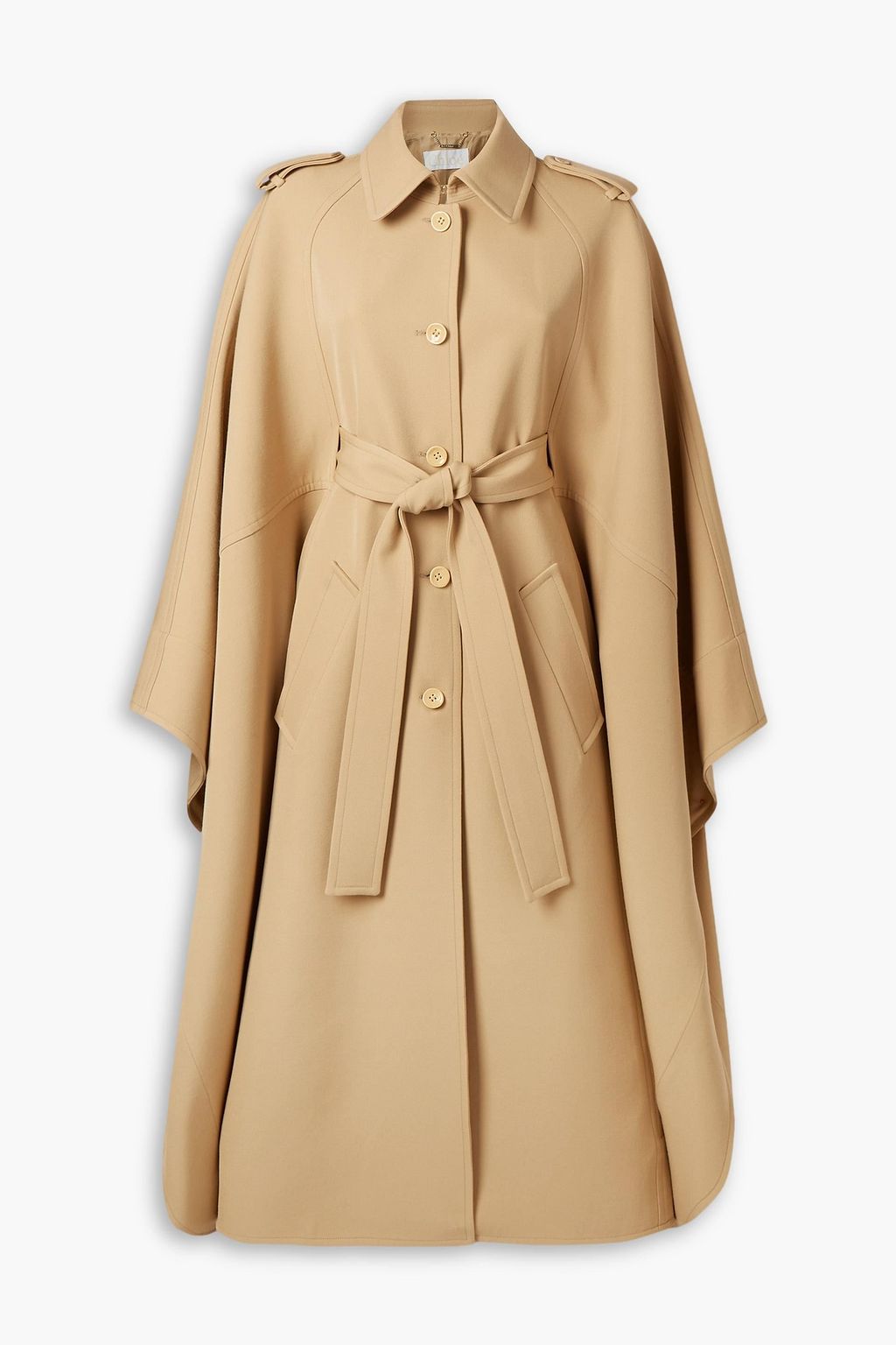 Belted Wool Trench Coat