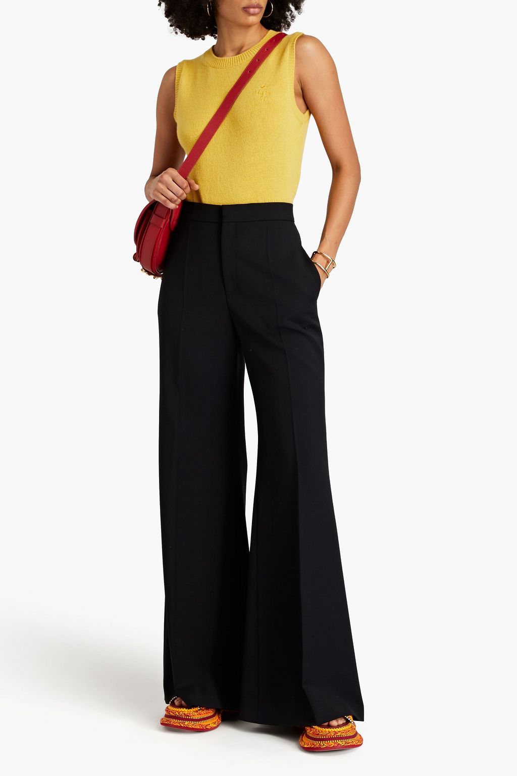 CHLOÉ Wool-blend wide-leg pants