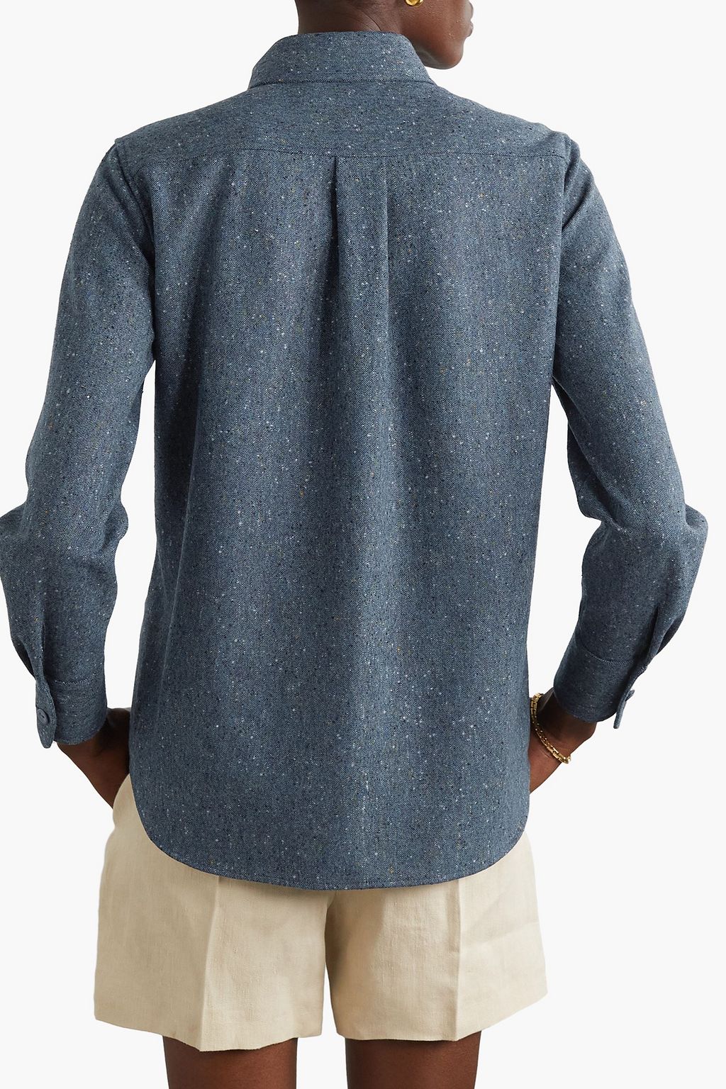 CHLOÉ Donegal wool-tweed shirt