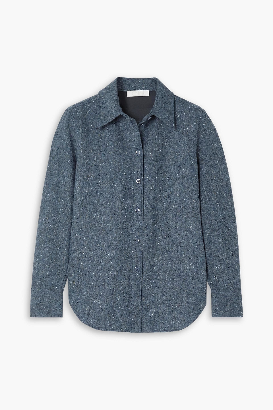 Chloé Donegal Wool-tweed Shirt