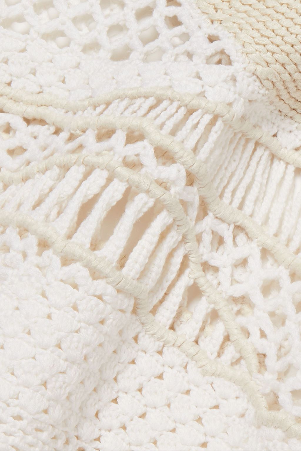 CHLOÉ Crocheted wool and silk-blend tank