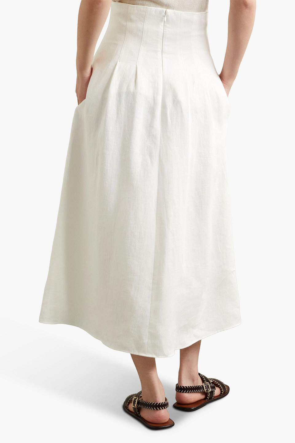 Chloé A-line Midi Skirt In Weiss