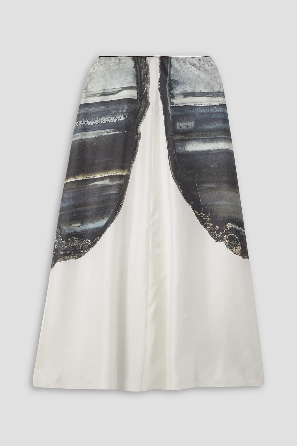 Chloé Printed Silk-twill Midi Skirt
