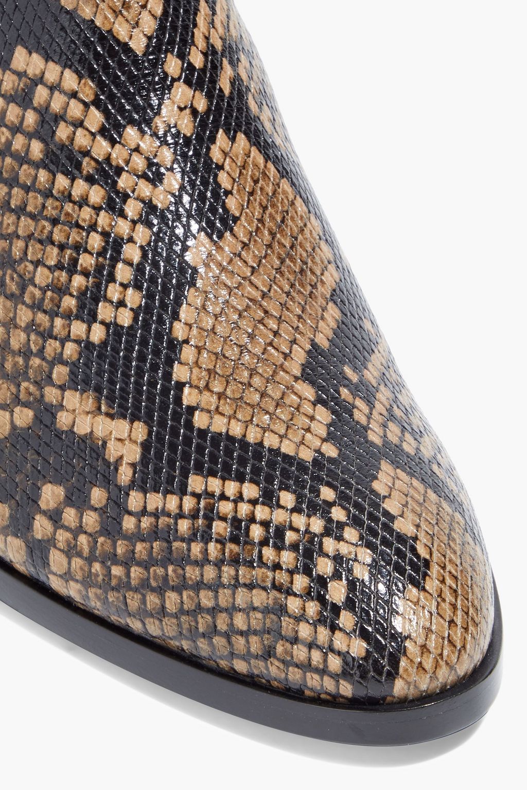 TOD'S Snake-effect leather ankle  boots