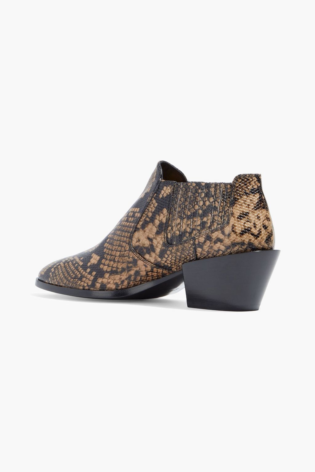 TOD'S Snake-effect leather ankle  boots