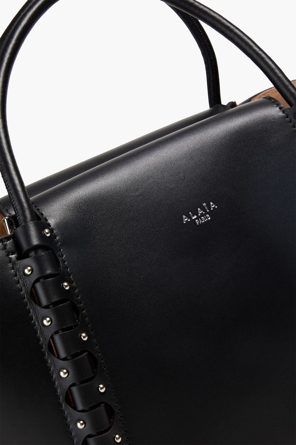 ALAÏA Le Hinge small studded leather tote