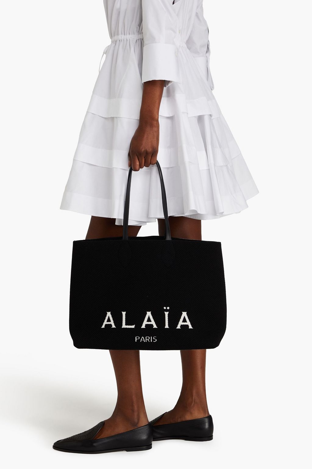 ALAÏA Jacquard-knit tote