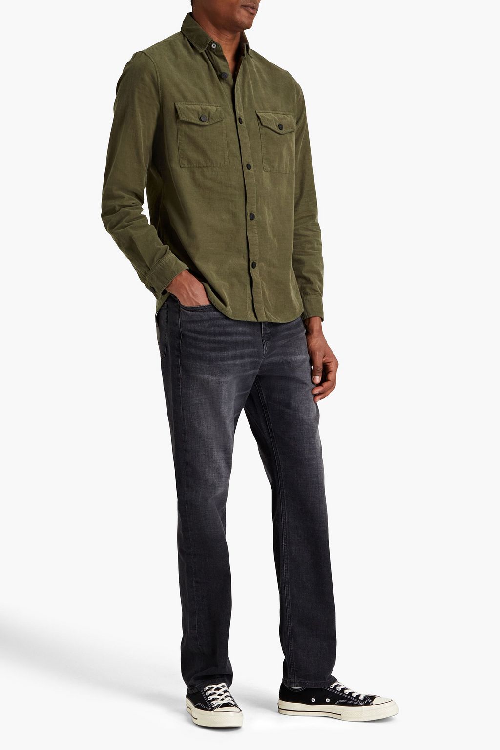 FRAME The Straight whiskered denim jeans