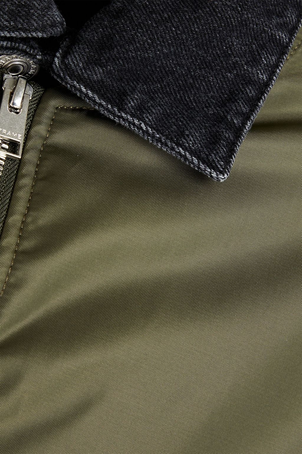 FRAME Layered shell and denim bomber jacket