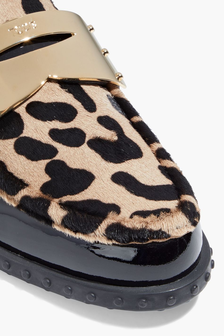 tod's leopard loafers