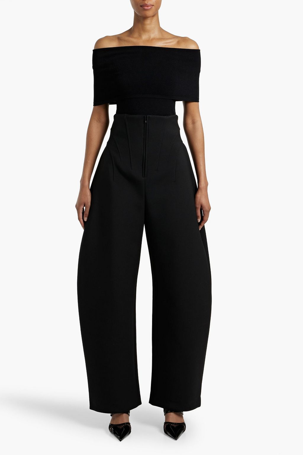 ALAÏA Off-the-shoulder stretch-knit bodysuit