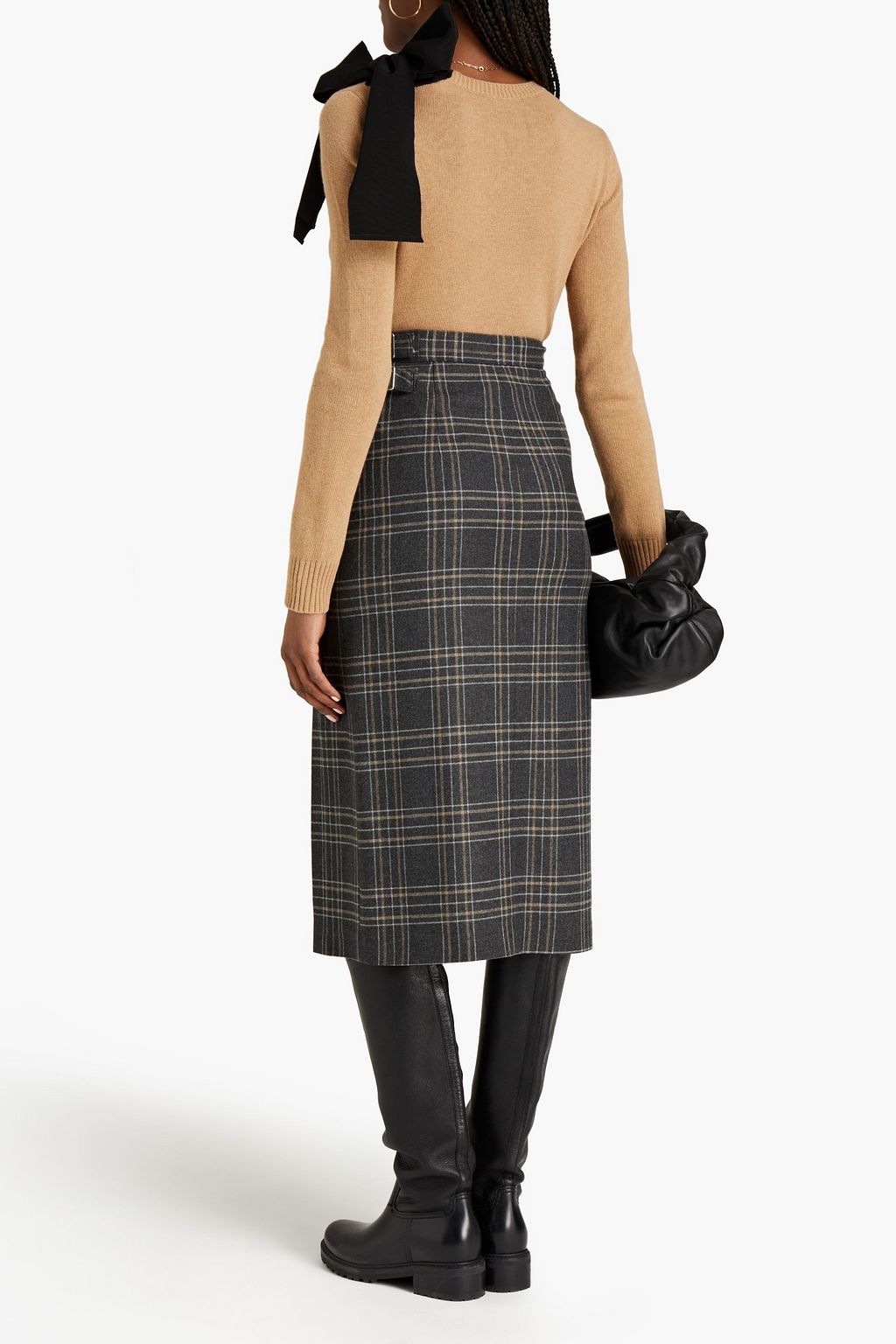REDVALENTINO Bow-embellished knitted sweater