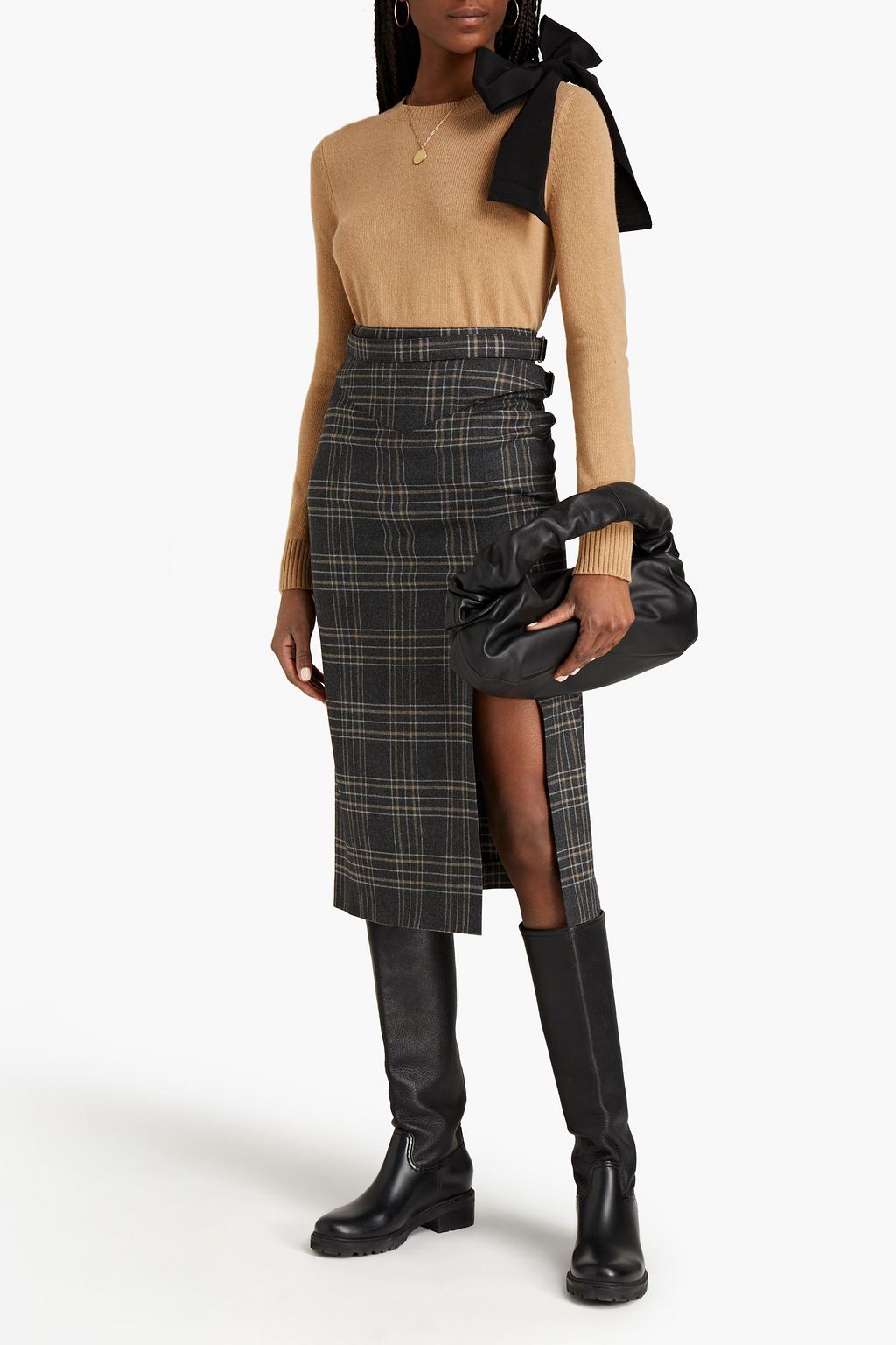 REDVALENTINO Bow-embellished knitted sweater