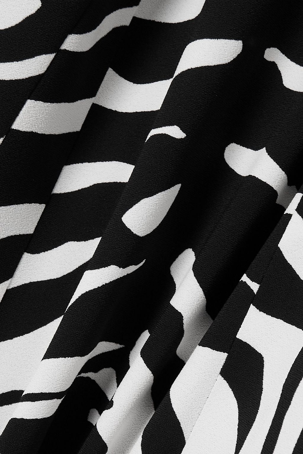 DOLCE&GABBANA Ruched zebra-print crepe midi dress