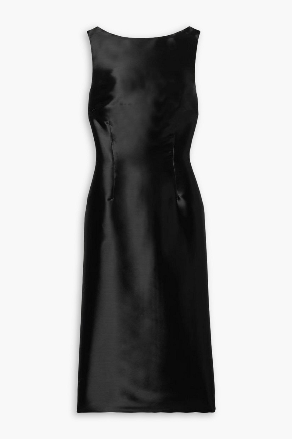 Ralph Lauren Arella Mulberry Silk-blend Satin Midi Dress