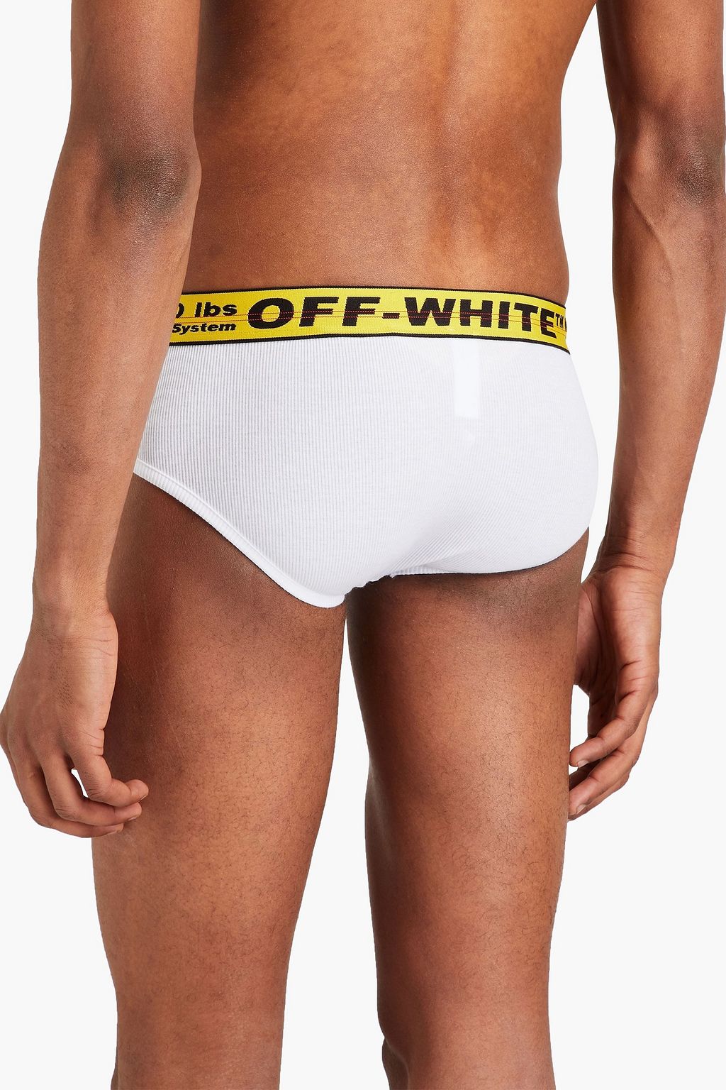 OFF-WHITE™ Geripptes Höschen aus Jersey aus einer Baumwollmischung