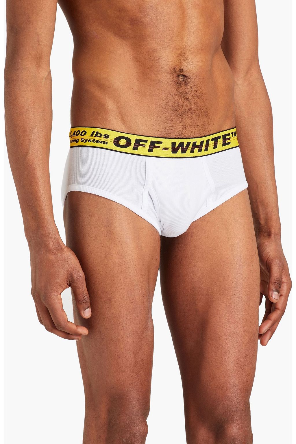 OFF-WHITE™ Geripptes Höschen aus Jersey aus einer Baumwollmischung