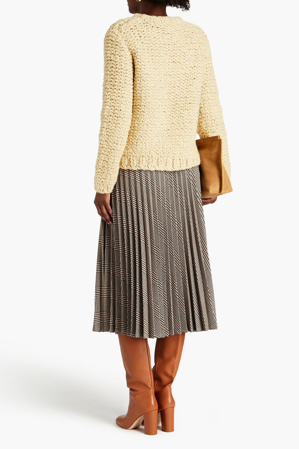 TORY BURCH Pullover aus Bouclé-Strick aus einer Alpakamischung