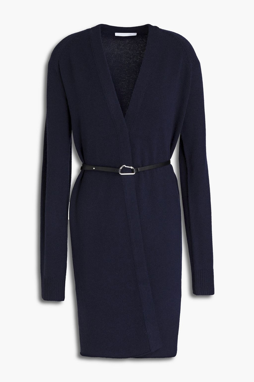 Midnight blue Belted cashmere wrap 