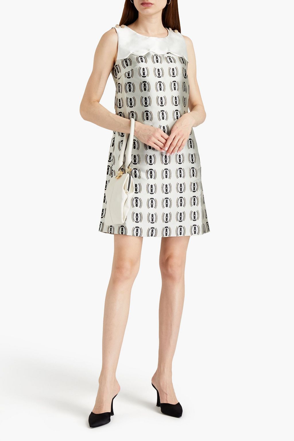 LISOU Connie metallic jacquard mini dress