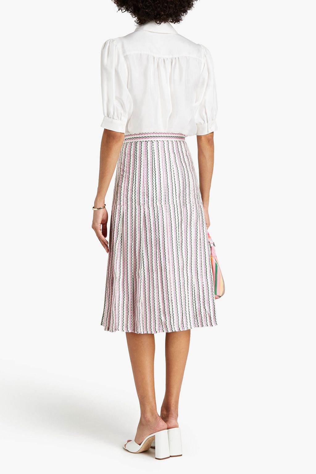 LISOU Betty gathered silk-twill shirt