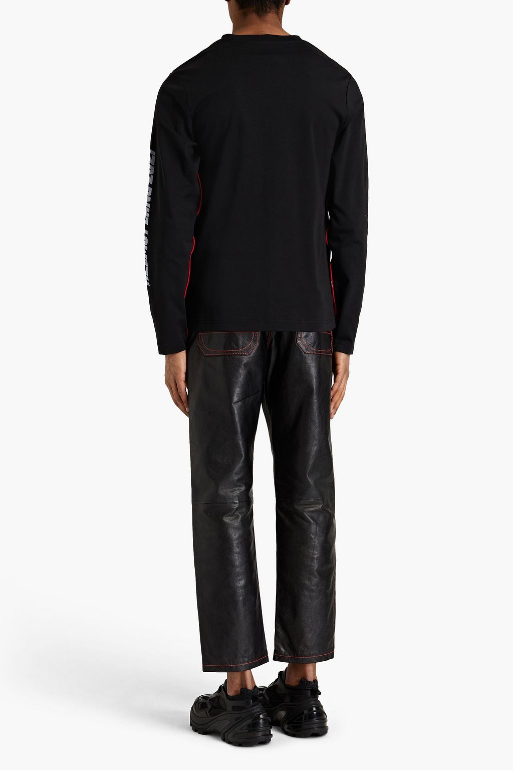 HELMUT LANG Flocked printed cotton-jersey T-shirt