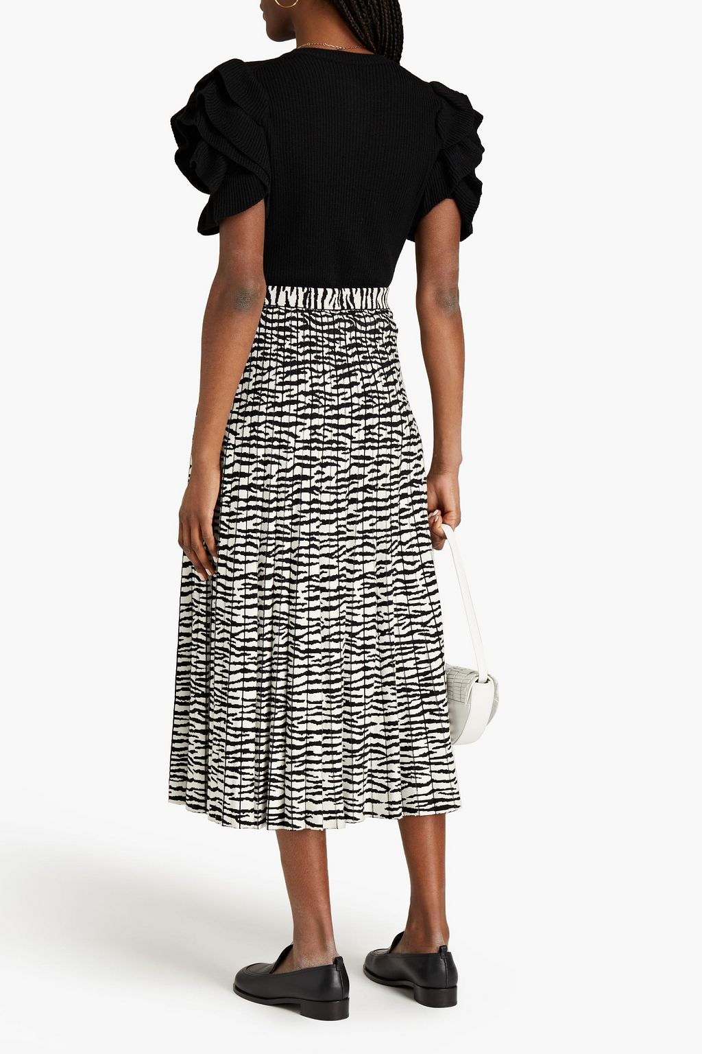 REDVALENTINO Ruffled wool top