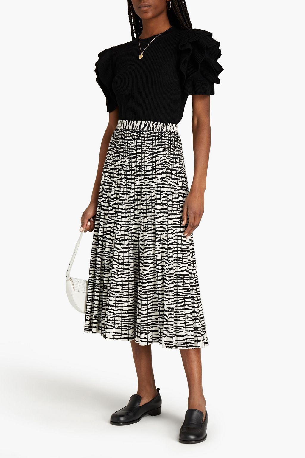 REDVALENTINO Ruffled wool top