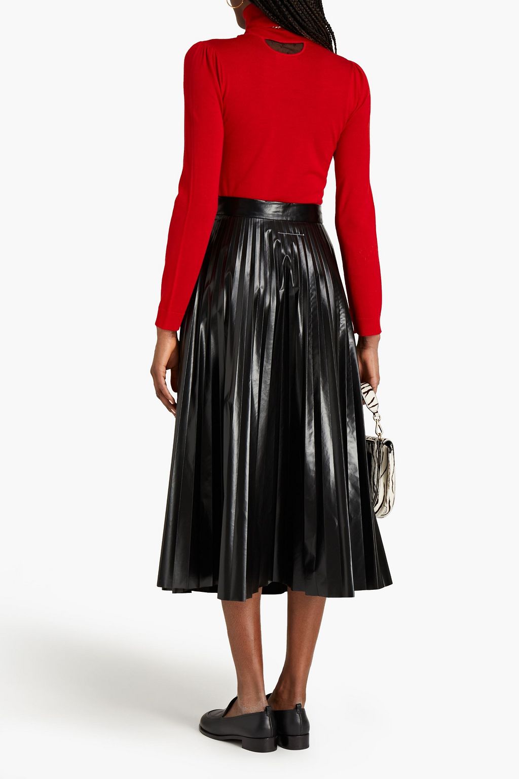REDVALENTINO Wool, silk and cashmere-blend turtleneck sweater