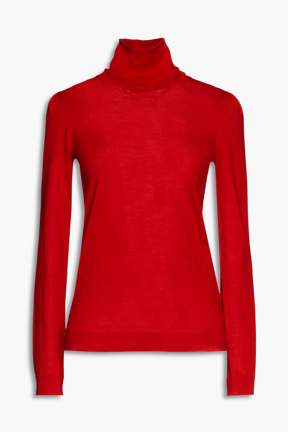 Redvalentino Woman Wool Cashmere And Silk-blend Turtleneck Sweater Crimson Size L