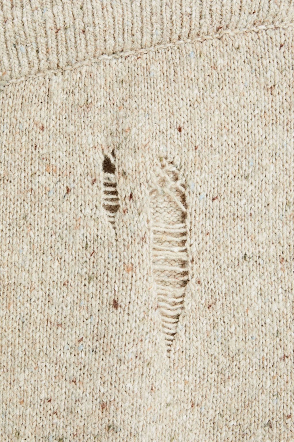 HELMUT LANG Distressed Donegal wool-blend sweatpants